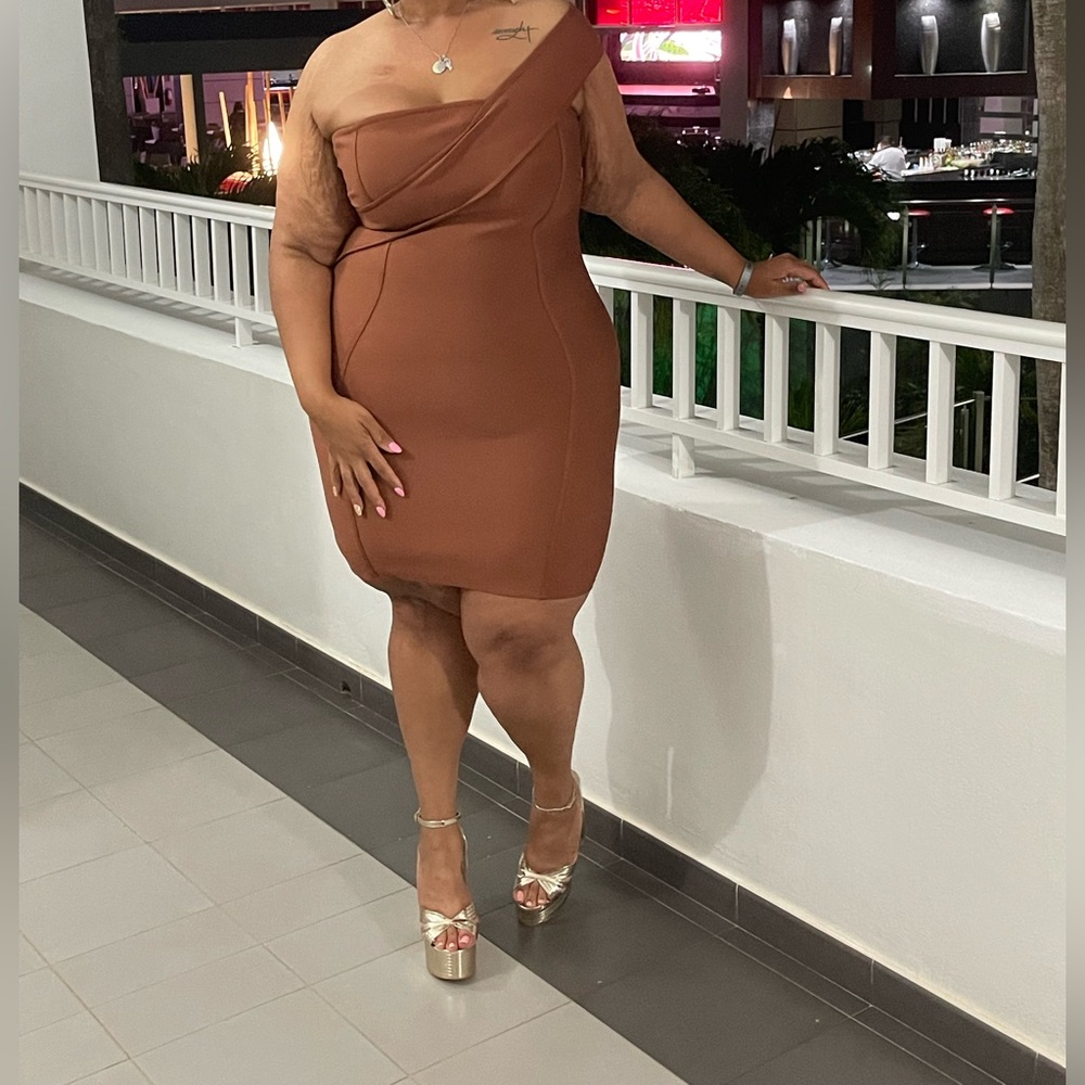 Brown Bandage Bodycon